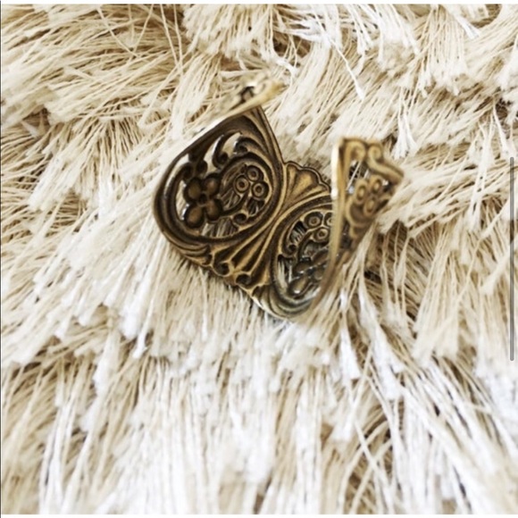 Genuine antique brass ring art nouveau - Picture 4 of 5